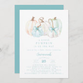 カボチャ赤ちゃんシャワー男の子ベビシャワー招待状 招待状 (正面/裏面)