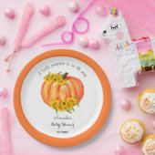 カボチャ赤ちゃんシャワー秋オレンジホワイト ペーパープレート (パーティー)