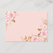 カボチャ赤ちゃんシャワー秋ピンクトラックおむつラッフル エンクロージャーカード (裏面)