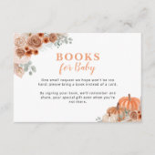 カボチャ赤ちゃんシャワー秋赤ちゃんシャワーブックリクエスト エンクロージャーカード (正面)