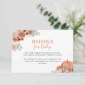 カボチャ赤ちゃんシャワー秋赤ちゃんシャワーブックリクエスト エンクロージャーカード (スタンド正面)