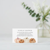 カボチャ赤ちゃんシャワー表示シャワーインサートカード エンクロージャーカード (スタンド正面)