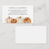 カボチャ赤ちゃんシャワー表示シャワーインサートカード エンクロージャーカード (正面/裏面)