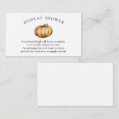 カボチャ赤ちゃんシャワー表示シャワー エンクロージャーカード (正面/裏面)