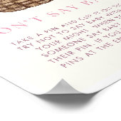 カボチャ赤ちゃんシャワー言わないベビーゲームサイン ポスター (角)