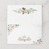 カボチャ赤ちゃんシャワー赤面ピンクと金ゴールド プレイスカード (外部開封)