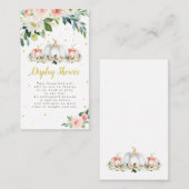 カボチャ赤ちゃんシャワー赤面ピンク金ゴールドディスプレイシャワー エンクロージャーカード (正面/裏面)