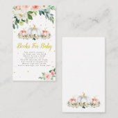 カボチャ赤ちゃんシャワー赤面ピンク金ゴールドブックスベビー エンクロージャーカード (正面/裏面)