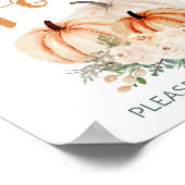 カボチャ赤ちゃんシャワー食品の看板 ポスター (角)