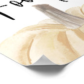 カボチャ赤ちゃんシャワー食品の看板 ポスター (角)