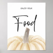 カボチャ赤ちゃんシャワー食品の看板 ポスター (正面)