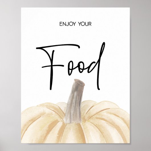 カボチャ赤ちゃんシャワー食品の看板 ポスター (正面)