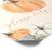 カボチャ赤ちゃんシャワー食品の看板 ポスター (角)