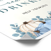 カボチャ赤ちゃんシャワー食品&ドリンクサイン ポスター (角)