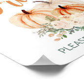 カボチャ赤ちゃんシャワー飲み物看板 ポスター (角)