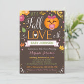 カボチャ赤ちゃんシャワー、愛の中で秋しよう招待状 招待状 (スタンド正面)