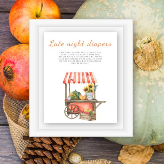 カボチャ赤ちゃんシャワー – 深夜おむつゲーム ポスター