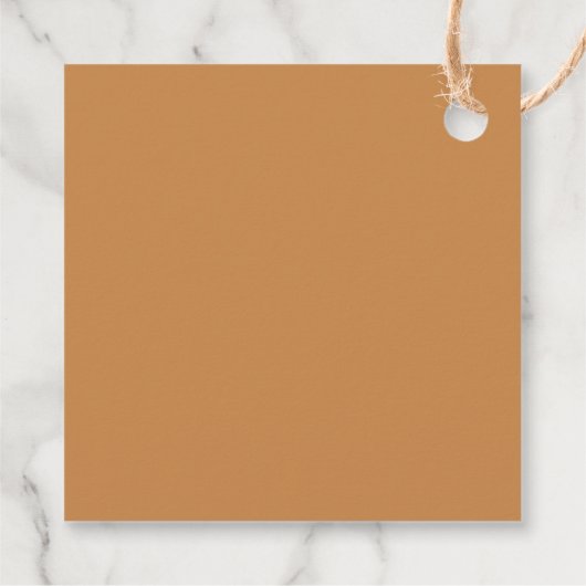 カボチャ赤ちゃん素朴シャワーオレンジ フェイバータグ (裏面)