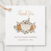 カボチャ赤ちゃん素朴シャワーオレンジ フェイバータグ (正面)