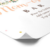 カボチャ赤面ピンクと金ゴールドマムオーサバー標識 ポスター (角)