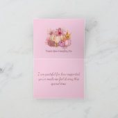 カボチャ赤面ピンクファミド秋ベビーシャワー サンキューカード (内部)