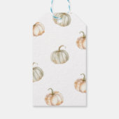 カボチャ足球蹴り出しカップルのシャワーメッセージカード ギフトタグ (裏面)