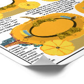 カボチャ車の感謝祭結婚の座席表 ポスター (角)