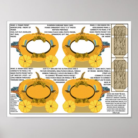 カボチャ車の感謝祭結婚の座席表 ポスター (正面)