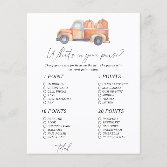 カボチャ車 – あなたの財布のゲームの何 (正面)