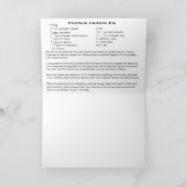 カボチャ軽くて柔らかいパイレシピカード シーズンカード (内部)