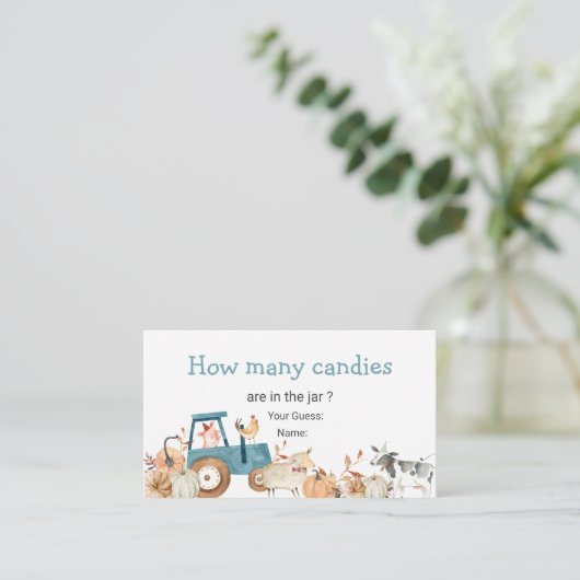 カボチャ農場動物トラクターいくつキャンディー エンクロージャーカード (スタンド正面)