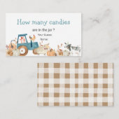 カボチャ農場動物トラクターいくつキャンディー エンクロージャーカード (正面/裏面)
