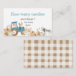 カボチャ農場動物トラクターいくつキャンディー エンクロージャーカード