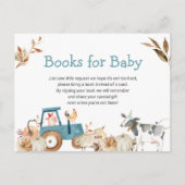 カボチャ農場動物トラクターブックスベビー ポストカード (正面)