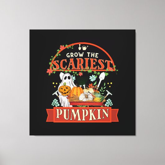 カボチャ農家のハロウィン キャンバスプリント (正面)