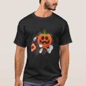 カボチャ遊のサッカーハロウィーンの衣装 Tシャツ (正面)