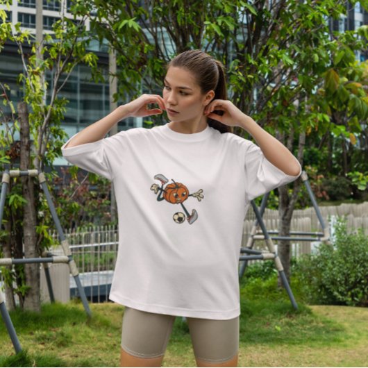 カボチャ遊のサッカー Tシャツ