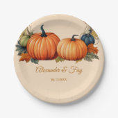 カボチャ配列紙プレート ペーパープレート (正面)