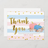 カボチャ金ゴールドサンキューカード サンキューカード (正面/裏面)