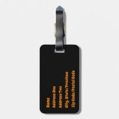 カボチャ雨荷物札 ラゲッジタグ (裏面縦)