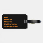 カボチャ雨荷物札 ラゲッジタグ (裏面横)