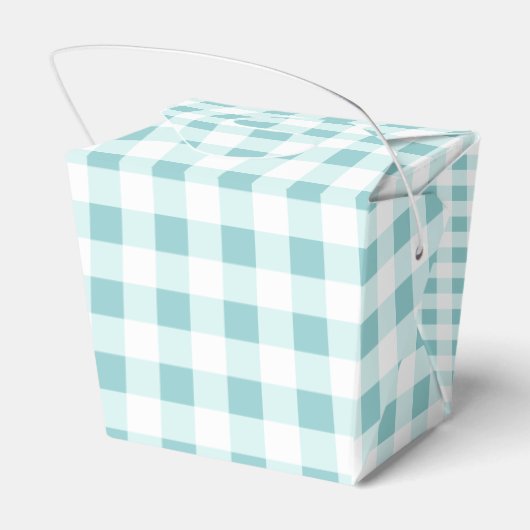 カボチャ青いギンガムプレイドボーイベビーシャワー フェイバーボックス (裏面サイド)