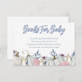 カボチャ青の少年の赤ちゃんシャワー本ベビーカード 招待状 (正面/裏面)