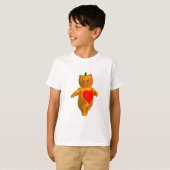カボチャ頭のかわいい小さなクマ Tシャツ (正面フル)