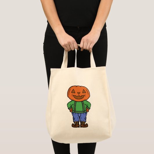 カボチャ頭の少年 トートバッグ (正面(商品))