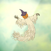 カボチャ頭の幽霊 ハロウィーンアート ウィンドウサイン (シート3)