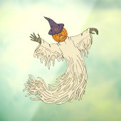 カボチャ頭の幽霊 ハロウィーンアート ウィンドウサイン (シート3)