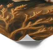 カボチャ頭の神秘的な女不気味の子 ポスター (角)