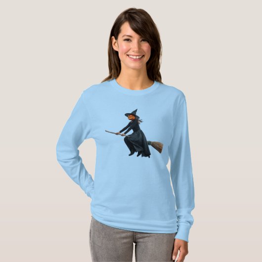 カボチャ頭の魔女 Tシャツ (正面フル)