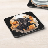 カボチャ頭を持つハロウィーンヘッドレスホースマン コースター (左側)